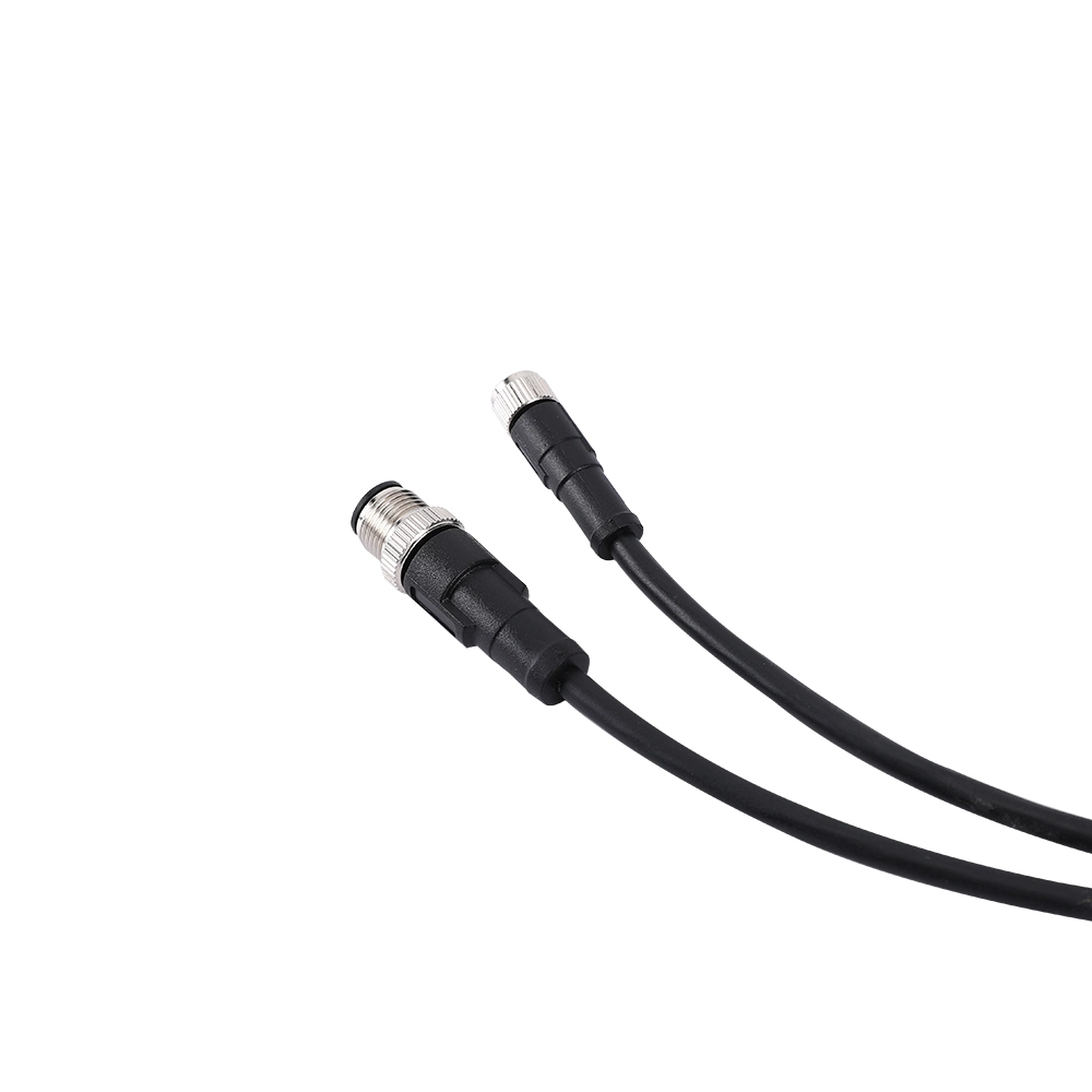 5-pinowy osiowy żeński kabel typu pigtail z kodowaniem M8 b