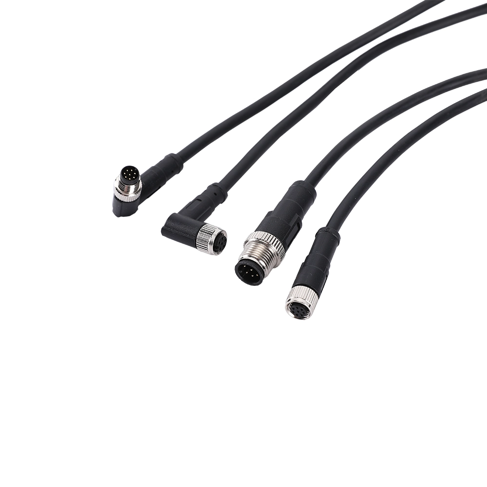 5-pinowy osiowy żeński kabel typu pigtail z kodowaniem M8 b