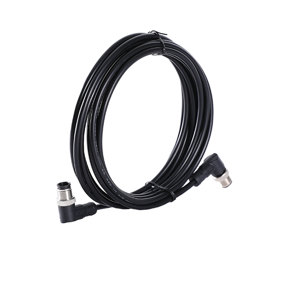 M12 4-poliger Stecker, abgewinkelte, kundenspezifische Kabelkonfektionen