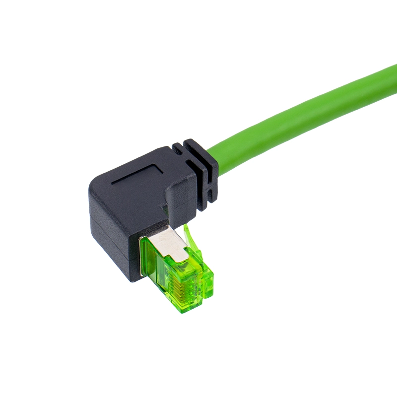 Żeński ekranowany wtyk kątowy M12 na RJ45