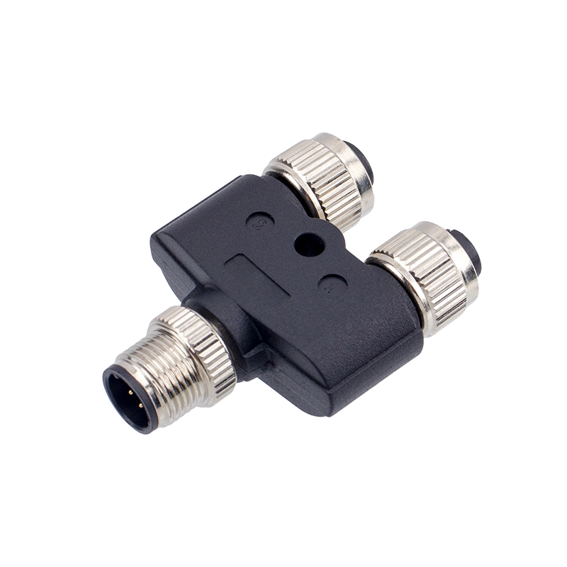 M12 6P ein kodierter männlicher Y-Kupplungsstecker