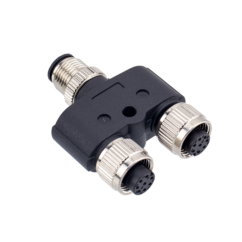 M12 6P ein kodierter männlicher Y-Kupplungsstecker