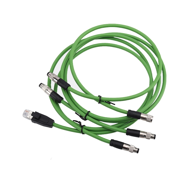 M8 3 4 5 6 8-pinowy, prosty, ekranowany kabel tłumiący