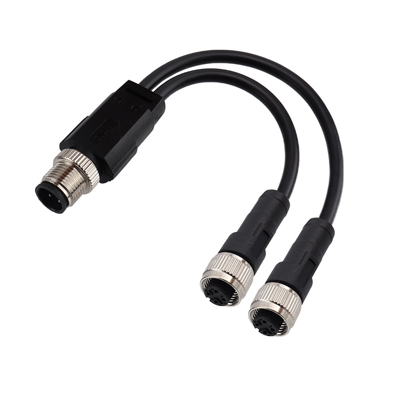 M12 3 4 5-polige Y-Kabel-Buchsen-Kabelbaugruppen