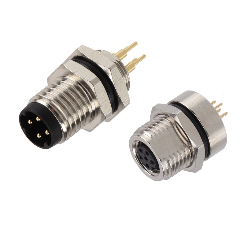 M8 3 4 5 Conector de montaje en panel de 6 pines