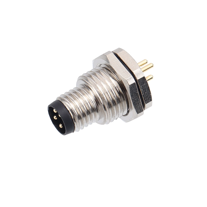 M8 3 4 5 Conector de montaje en panel de 6 pines