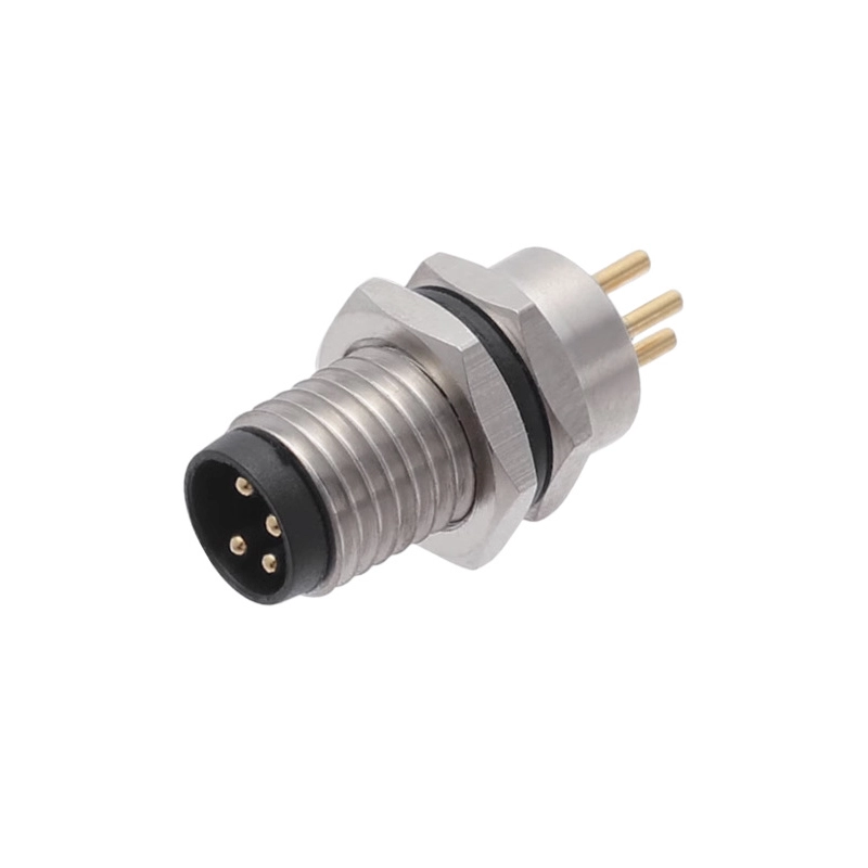 M8 3 4 5 Conector de montaje en panel de 6 pines