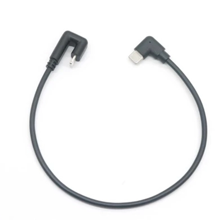 Connecteur coudé de câble USB-C en forme de U