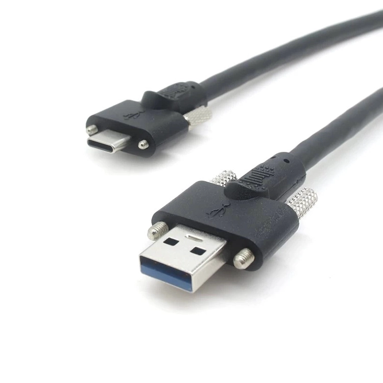 Cavo USB 3.0 A maschio a USB tipo C con bloccaggio a vite