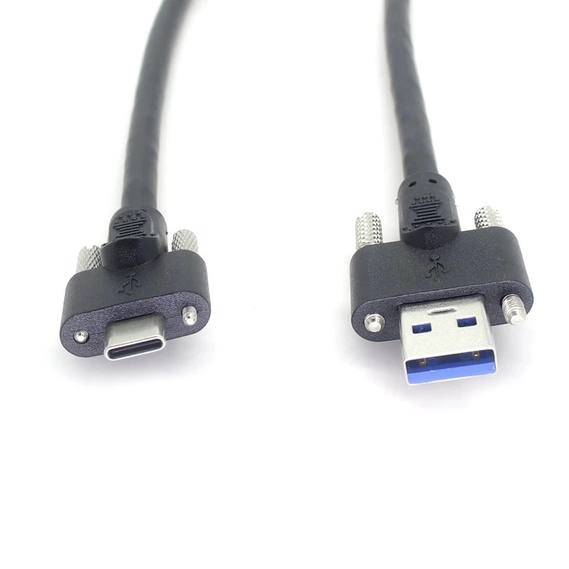 Cavo USB 3.0 A maschio a USB tipo C con bloccaggio a vite