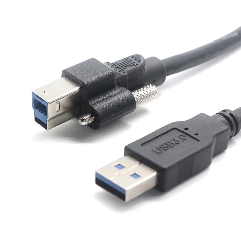 Cavo USB 3.0 tipo B con vite di bloccaggio maschio