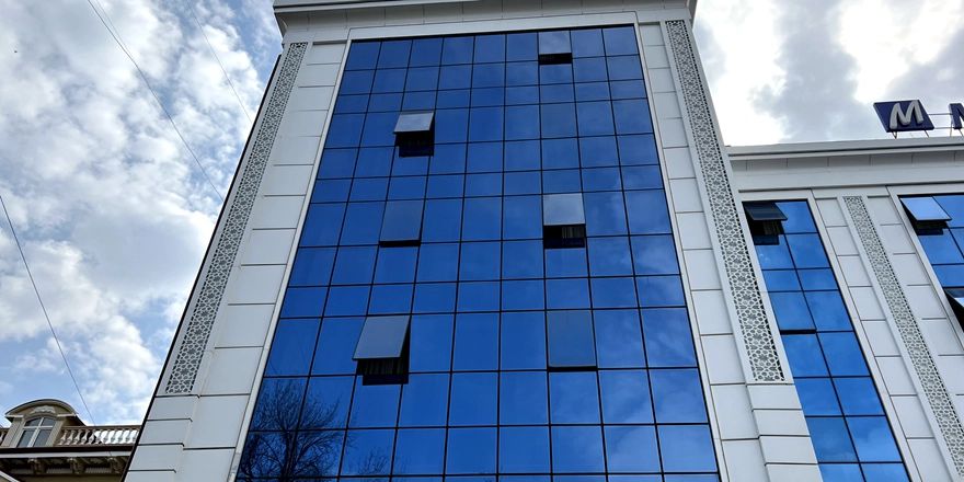 low e coated glass energy saving glass curtain wall