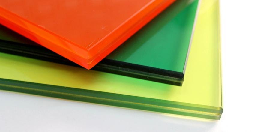 color film laminated decorated glass factory supplier
