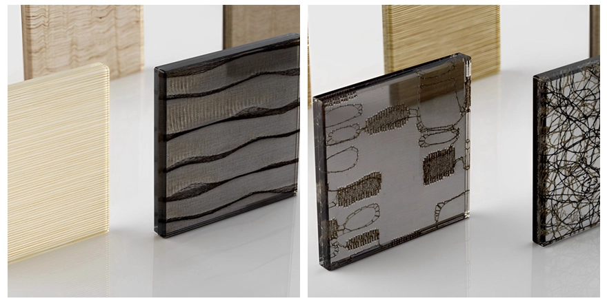 decorated EVA laminated glass supplied