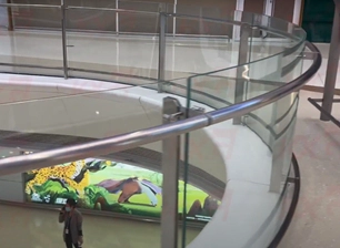 Mall Atrium Curved Laminated Glass Fence