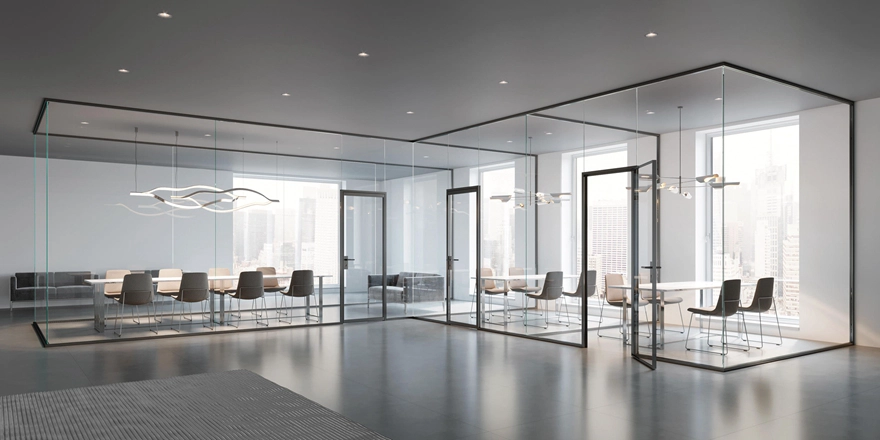 clear glass partition factory