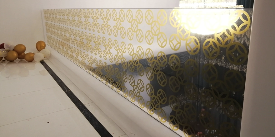 silkscreen printing glass design balustrade