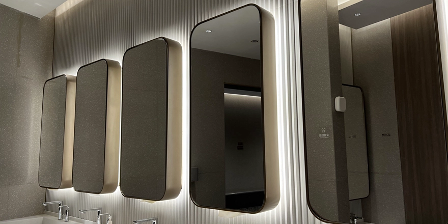 black framed mirror bathroom wholesale