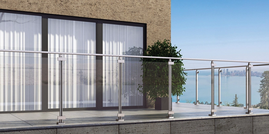 clear safety glass balcony fence