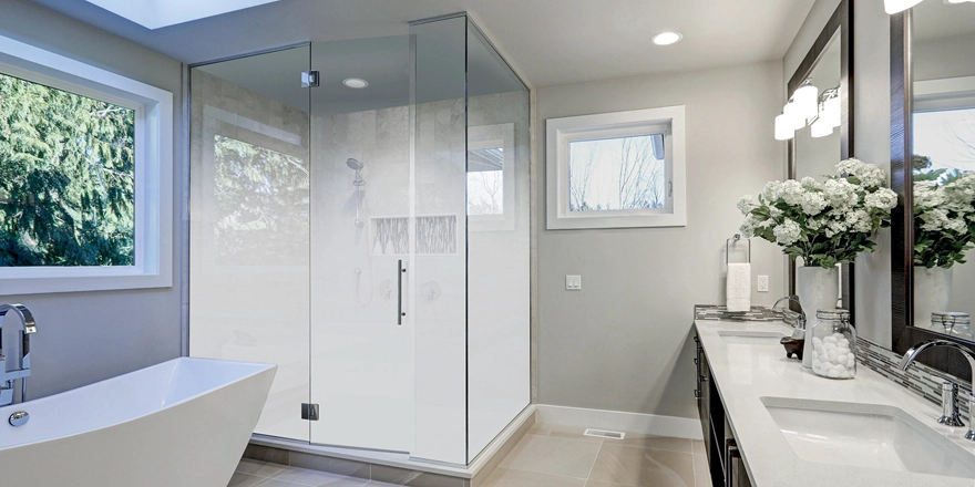 shower bathroom frosted glass factory