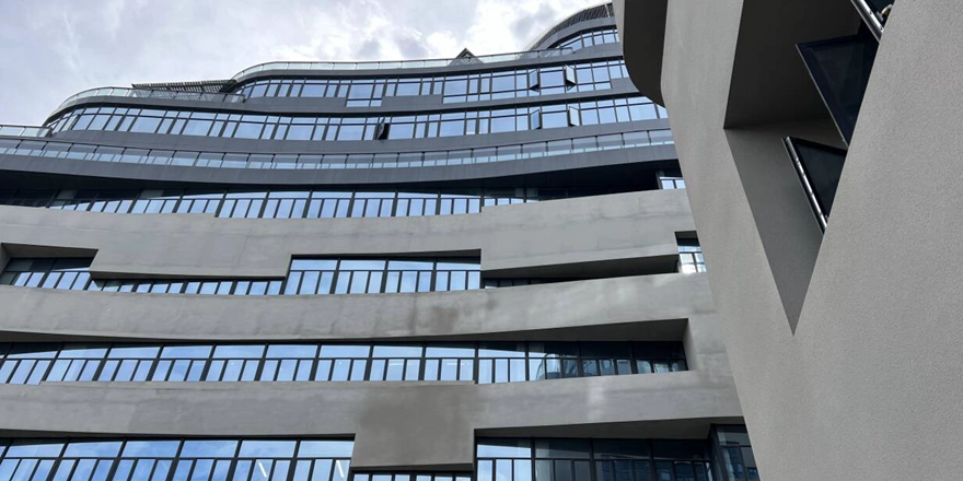 low e coated glass curtain wall factory