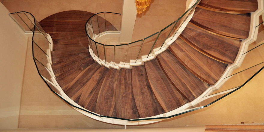 clear tempered glass stair railing factory
