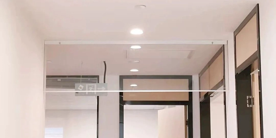 clear toughened glass smoke barriers manufactured