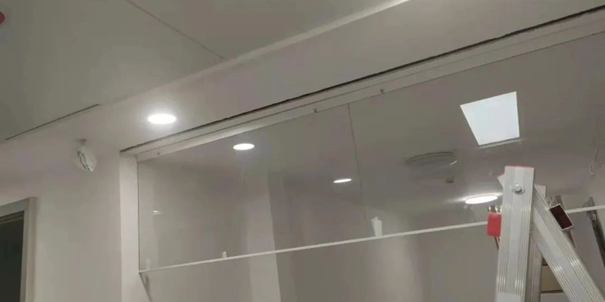 clear safety antifire glass smoke barrier