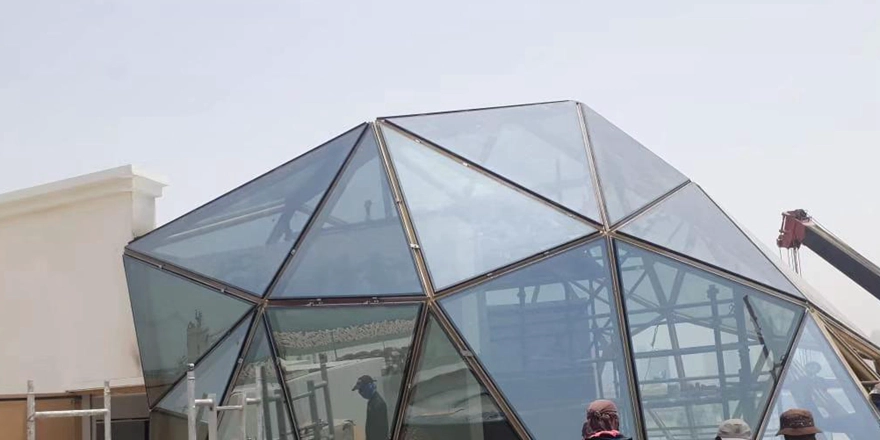 irregular shape insulated glass doom Villa