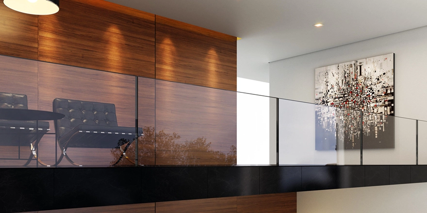 home office balustrade glass supplier
