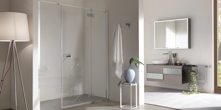 custom tempered glass bathroom door