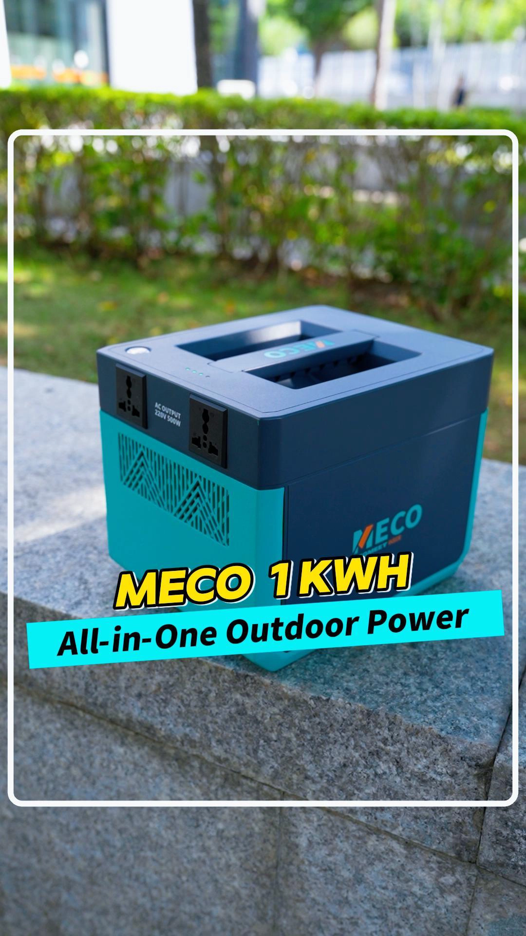 Generatore solare portatile MECO per campeggio Generatore solare da 1 kWh Può alimentare la tua TV
