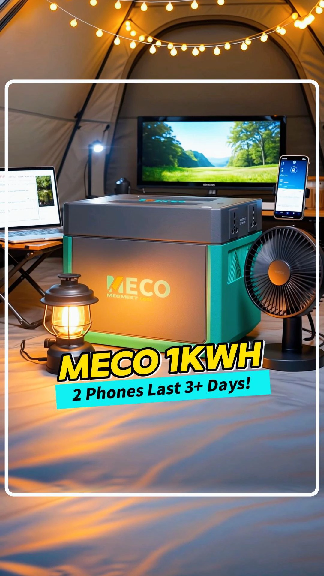 Generatori di corrente portatili Megmeet meco 500w 1kWh generatore solare con pannello solare per la casa