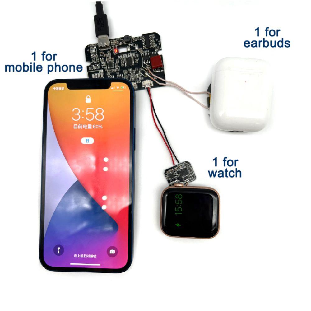 qi fast wireless charging 3in1 pcba module customization three in one wireless charging module supplier China