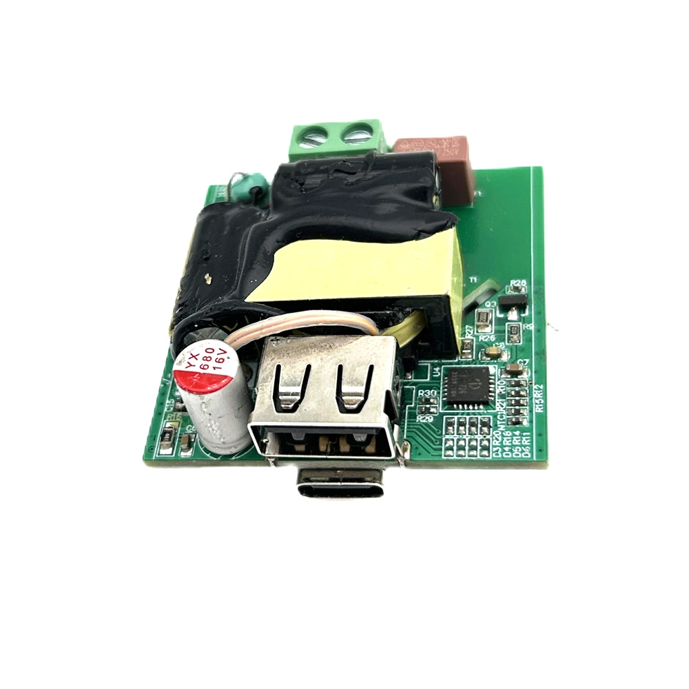 Circuito caricabatterie Doppia porta USB Scheda caricabatterie PCBA Tipo-C PD Produttore PCB per caricabatterie per auto PCBA