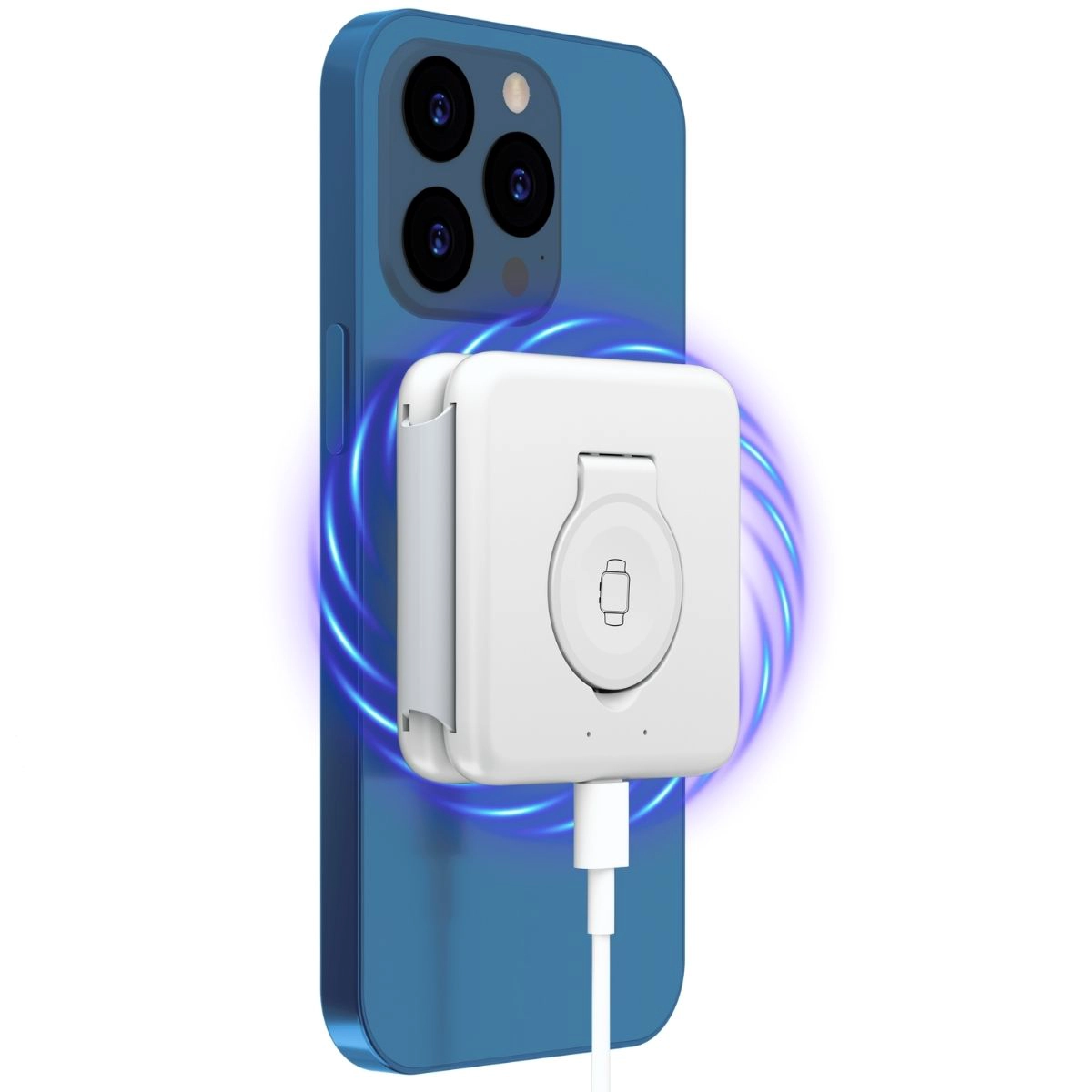 Caricatore wireless pieghevole 3in1 Stazione di ricarica wireless veloce personalizzazione tre in uno del caricabatterie wireless per gli airbuds dell'orologio Iphone