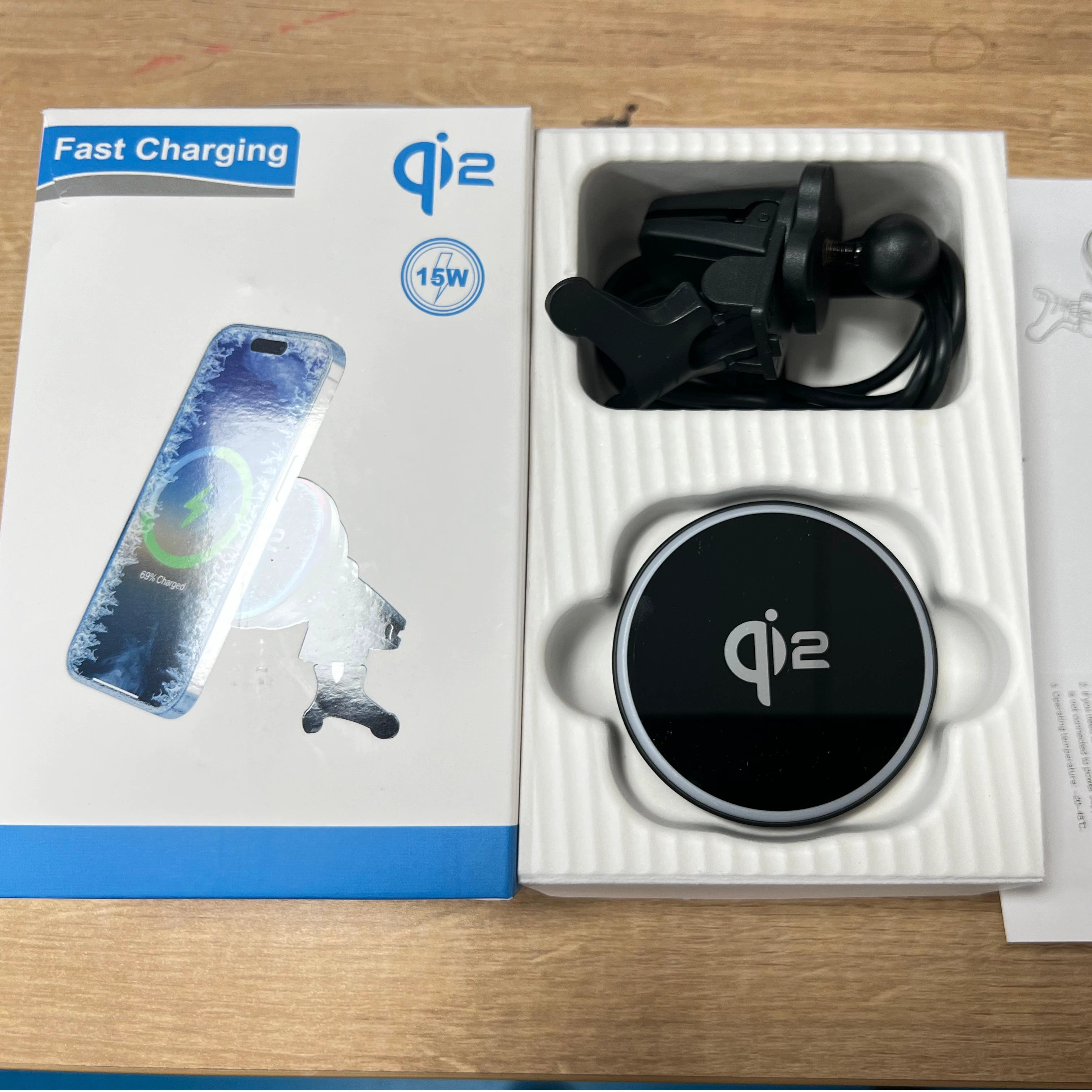 porcelana Qi2 ice cooling wireless charger Qi2 MPP 15W Qi certified wireless car charger - COPY - s84804 fabricante