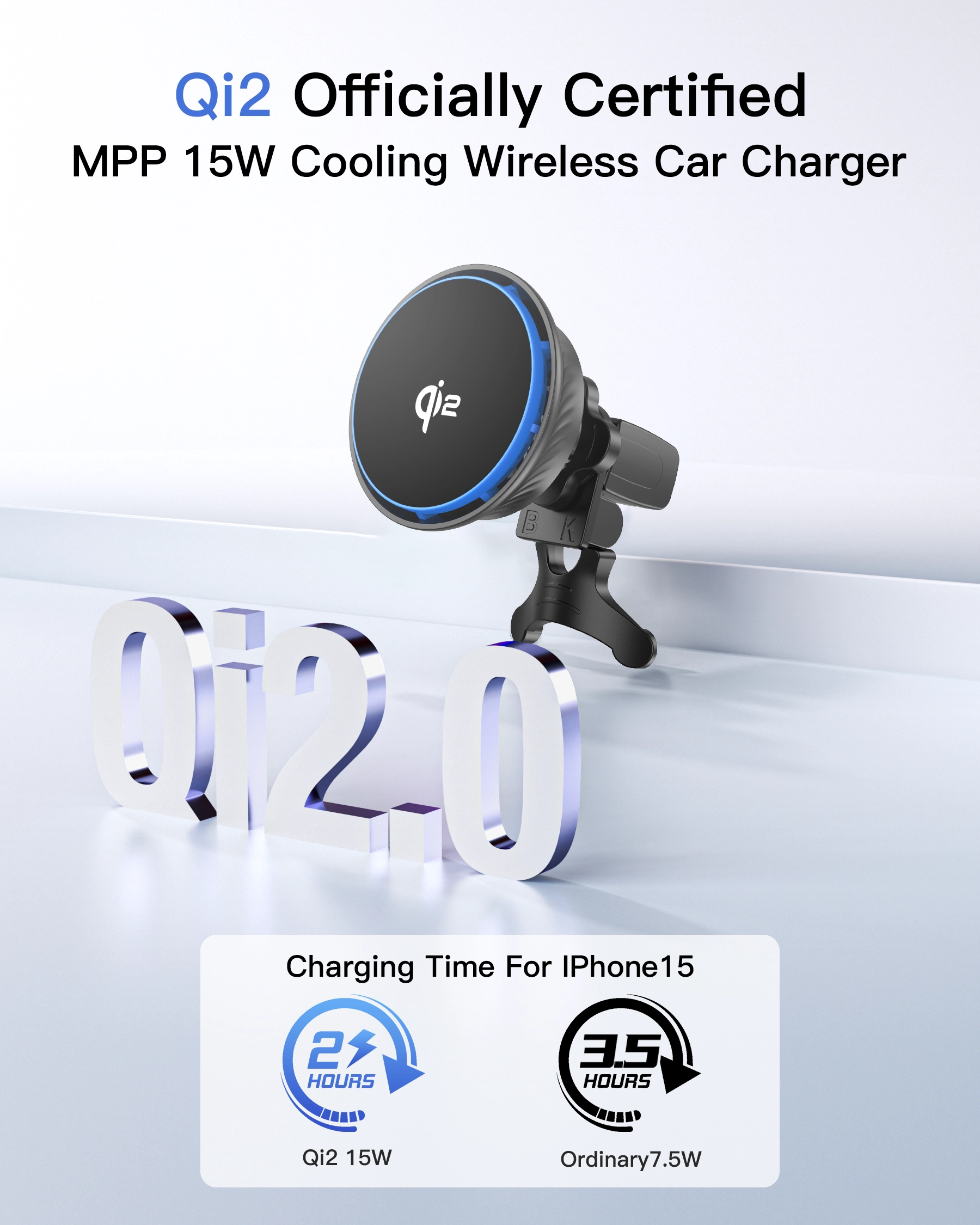 China qi2 MPP Qi2 magnetic wireless car charger - COPY - jjwnlb Hersteller