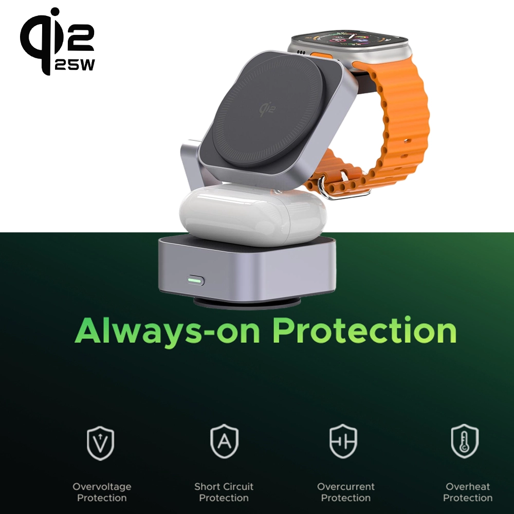 中国 3IN1ワイヤレス充電スタンド3 in 1ワイヤレス充電器25W QI2ワイヤレス充電器 メーカー