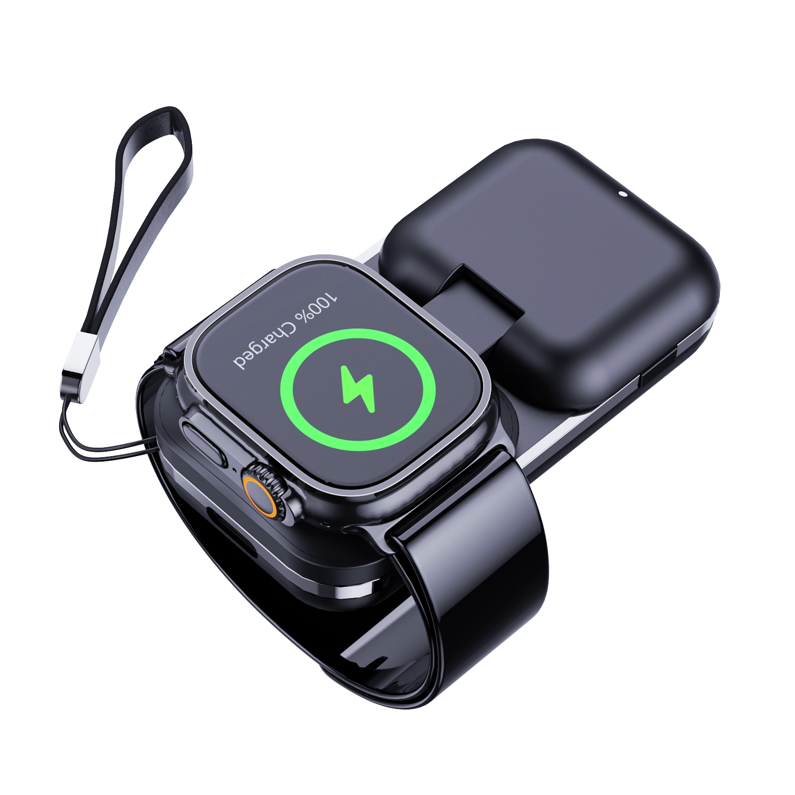 Reloj inteligente Banco de energía de 1000mAH Personalización de carga inalámbrica Cargador inalámbrico 3 en 1 para cargador de Apple Watch Estación de carga inalámbrica