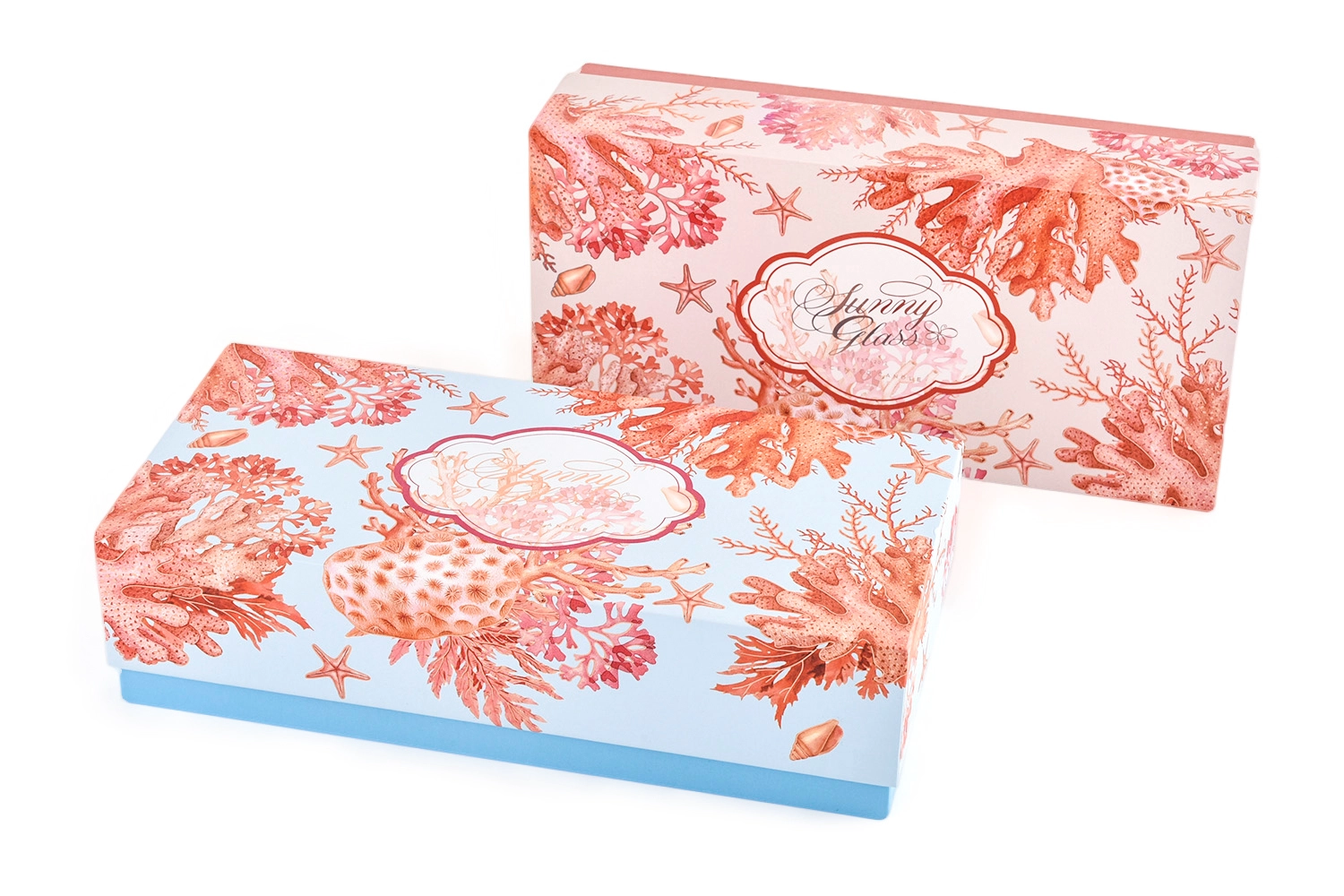 Coral Gift Packaging Box Candlestick Birthday Gift Box Empty Box