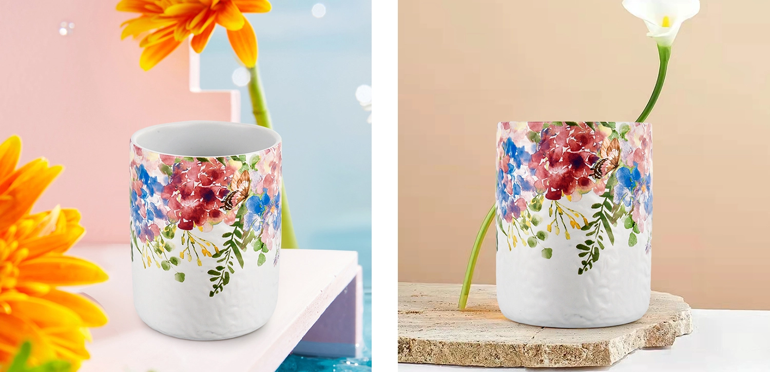 Luxury decorative applique printing empty ceramic candle jars wedding decor Luxury decorative applique printing empty ceramic candle jars wedding decor