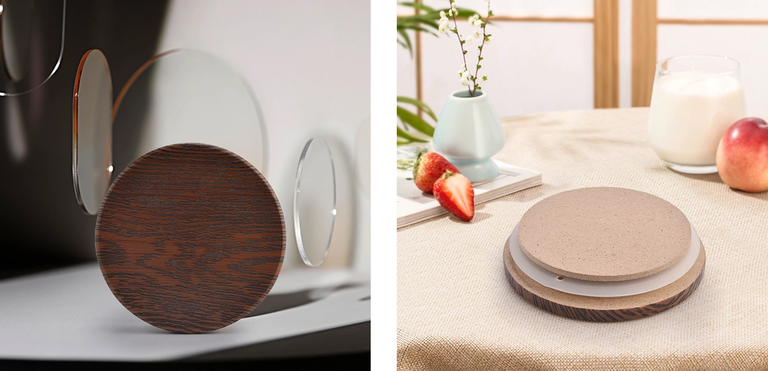 MDF Wooden Lid For 8oz Candle Glass Jar MDF Wooden Lid For 8oz Candle Glass Jar
