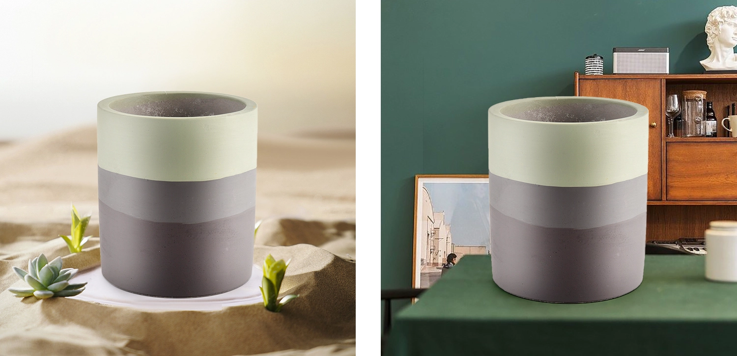 Custom nordic multi-colored ceramic candle jar concrete candle jar home decor Custom nordic multi-colored ceramic candle jar concrete candle jar home decor