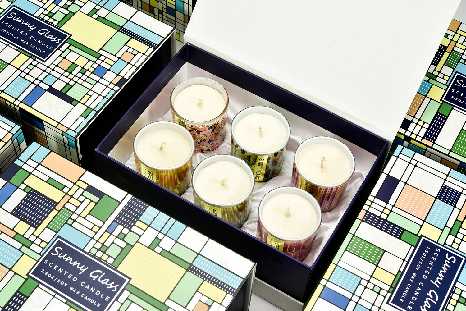 Bauhaus plaid packaging gift box birthday gift box aromatherapy candle holder packaging box Bauhaus plaid packaging gift box birthday gift box aromatherapy candle holder packaging box