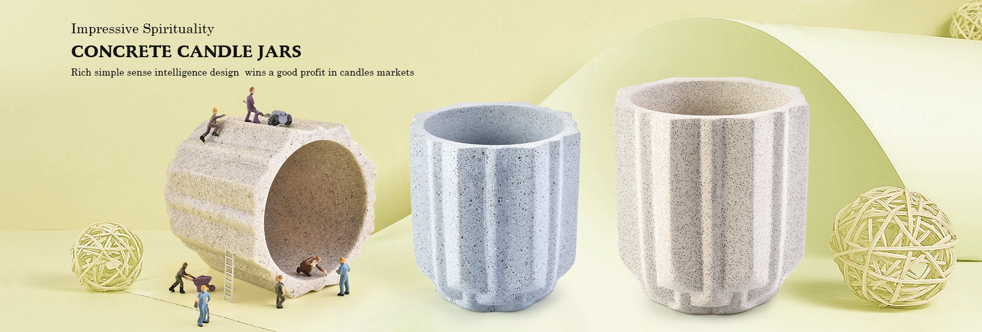 concrete candle jars wholesale