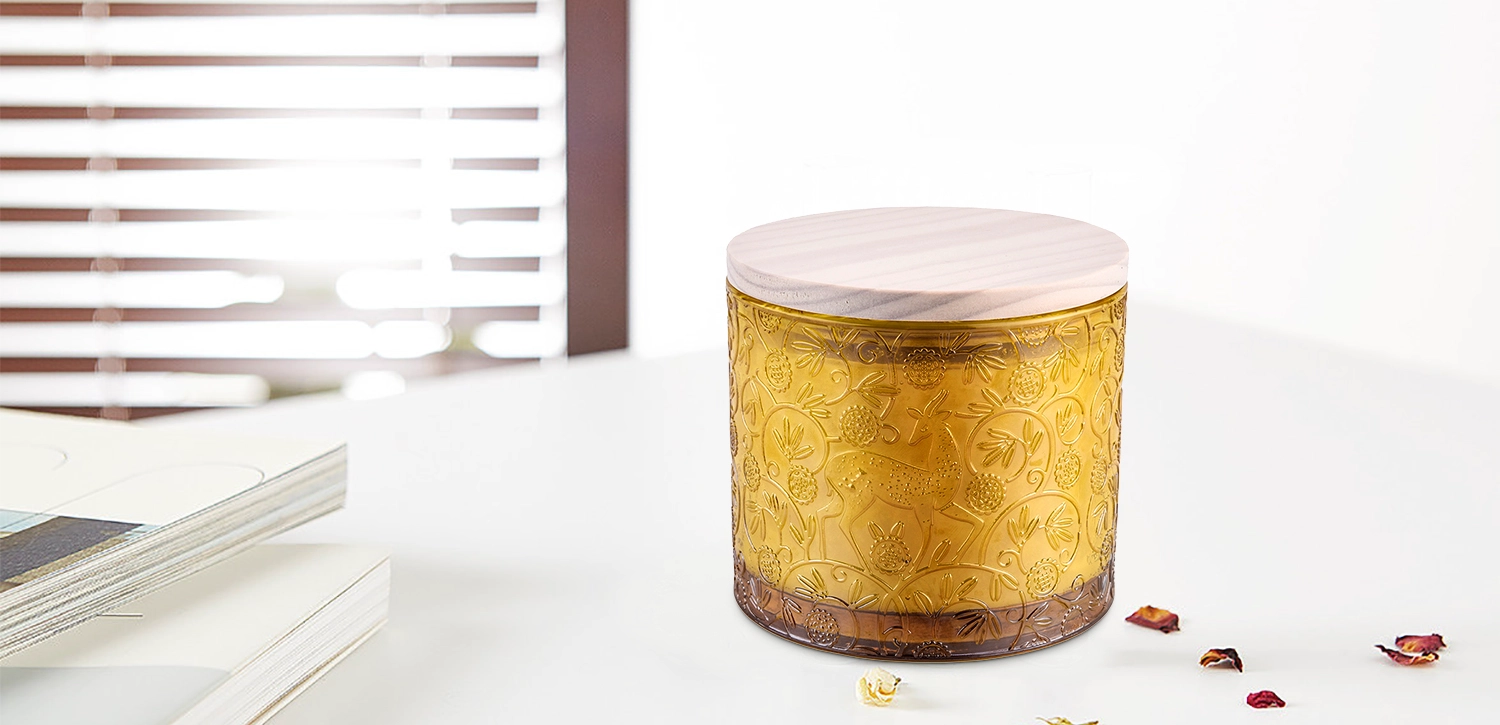 Wholesale Candle Holders Suppliers Yellow Deer Pattern Glass Candle Jar Wholesale Candle Holders Suppliers Yellow Deer Pattern Glass Candle Jar