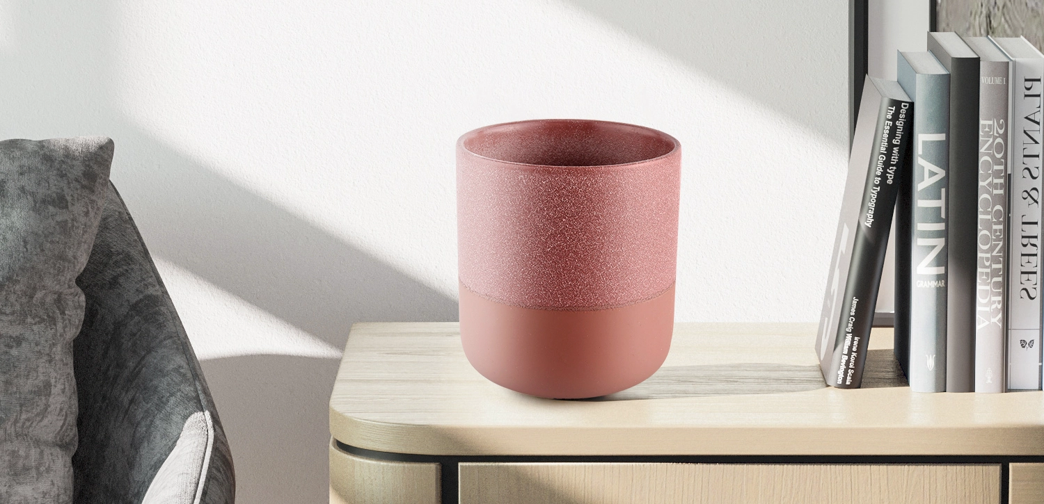 Wholesale Nordic 14oz Red Ceramic Candle Jar