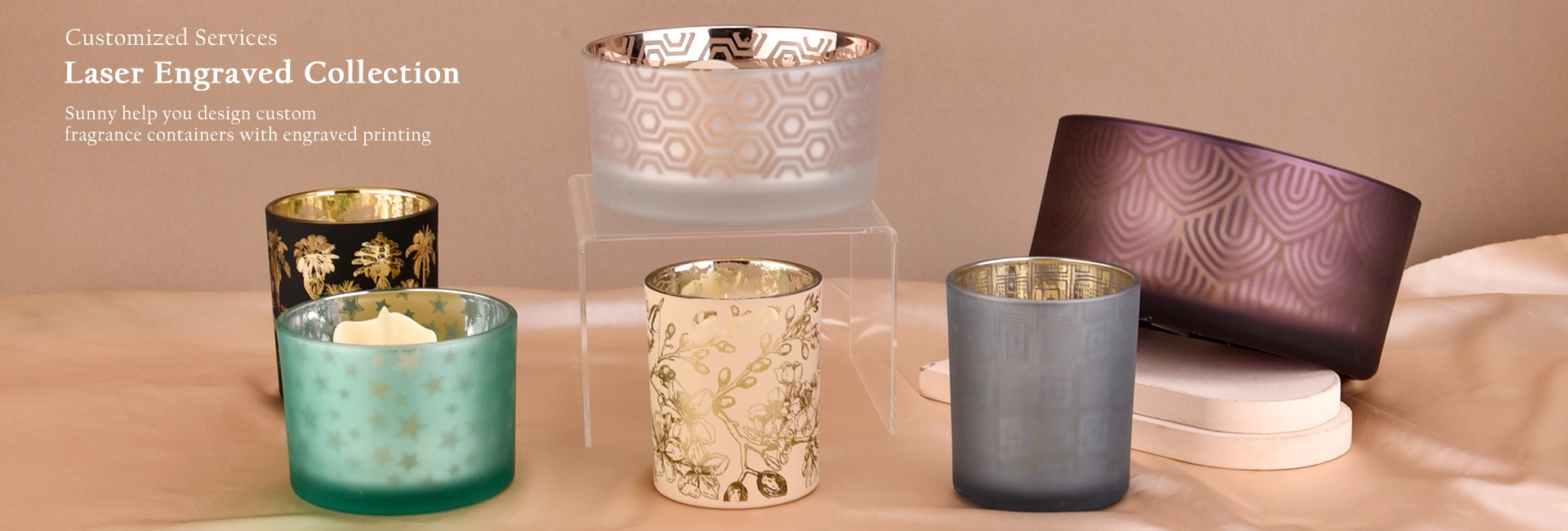 Laser engraving candle jars