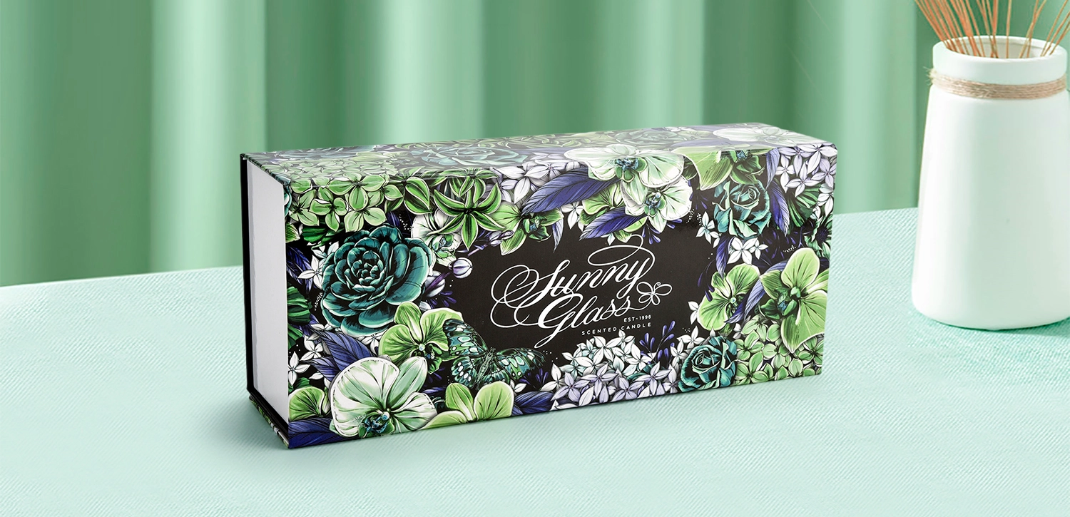 Flower pattern packaging box candle holders gift box empty box gift box